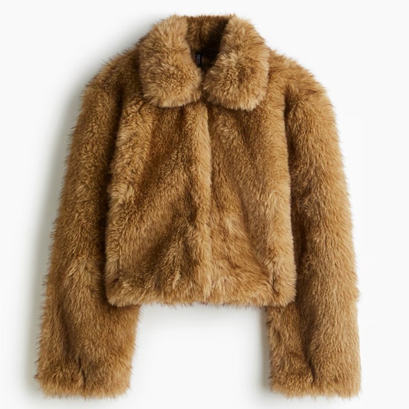 H&M Jackets & Blazers - H&M Cropped Fluffy Jacket